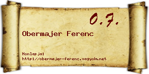 Obermajer Ferenc névjegykártya